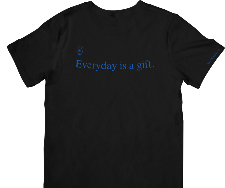 Black & Blue perspective/     mindset t-shirt.